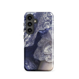 Portrait of a Woman - Franz Xaver Winterhalter Samsung Case, Galaxy S24 / Gloss, Phone Case Design Blue White Lace