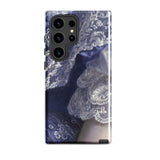 Portrait of a Woman - Franz Xaver Winterhalter Samsung Case, Galaxy S24 Ultra / Gloss, Smartphone Case Intricate White Lace Pattern Dark