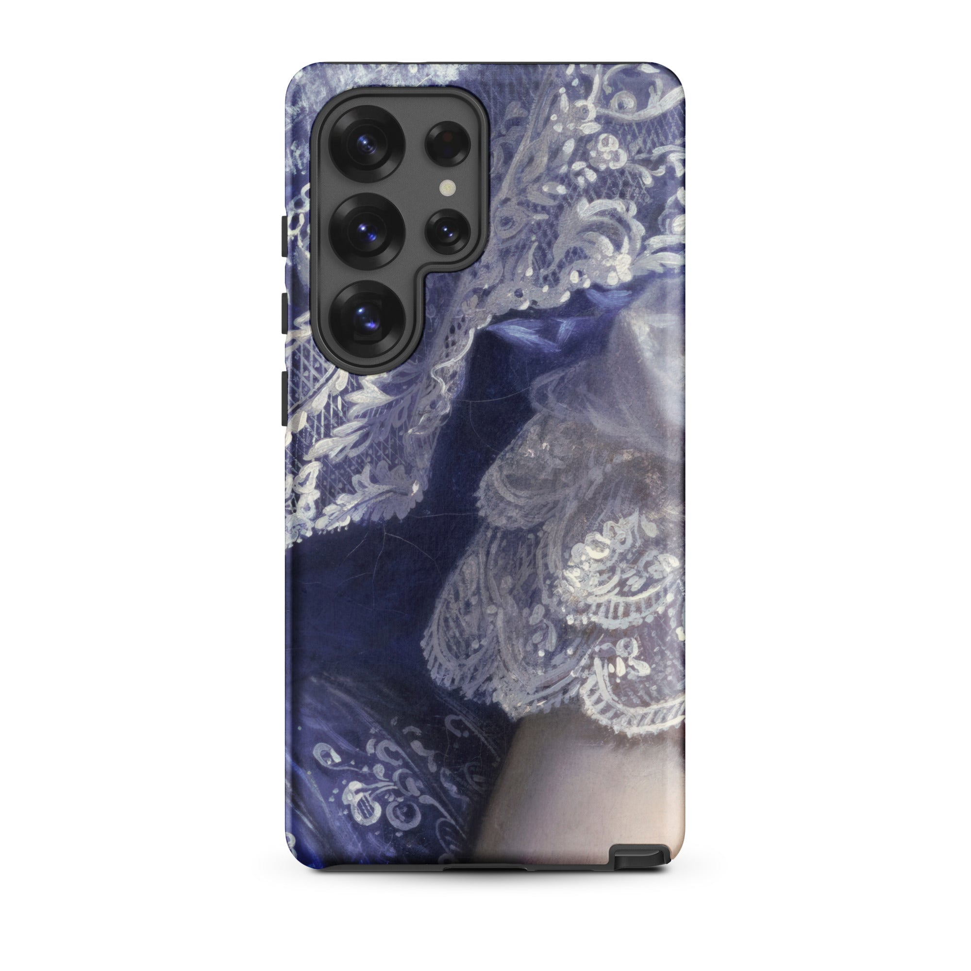 Portrait of a Woman Franz Xaver Winterhalter Samsung Case, Galaxy S25 Ultra / Matte, Phone Case Elegant Purple White Lace Design