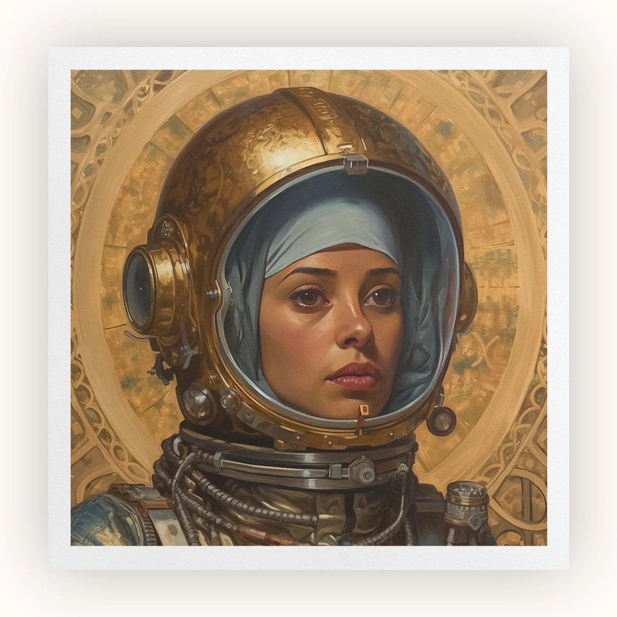 Amira - Lesbian Muslim Astronaut Art Print Posters Prints & Visual Artwork