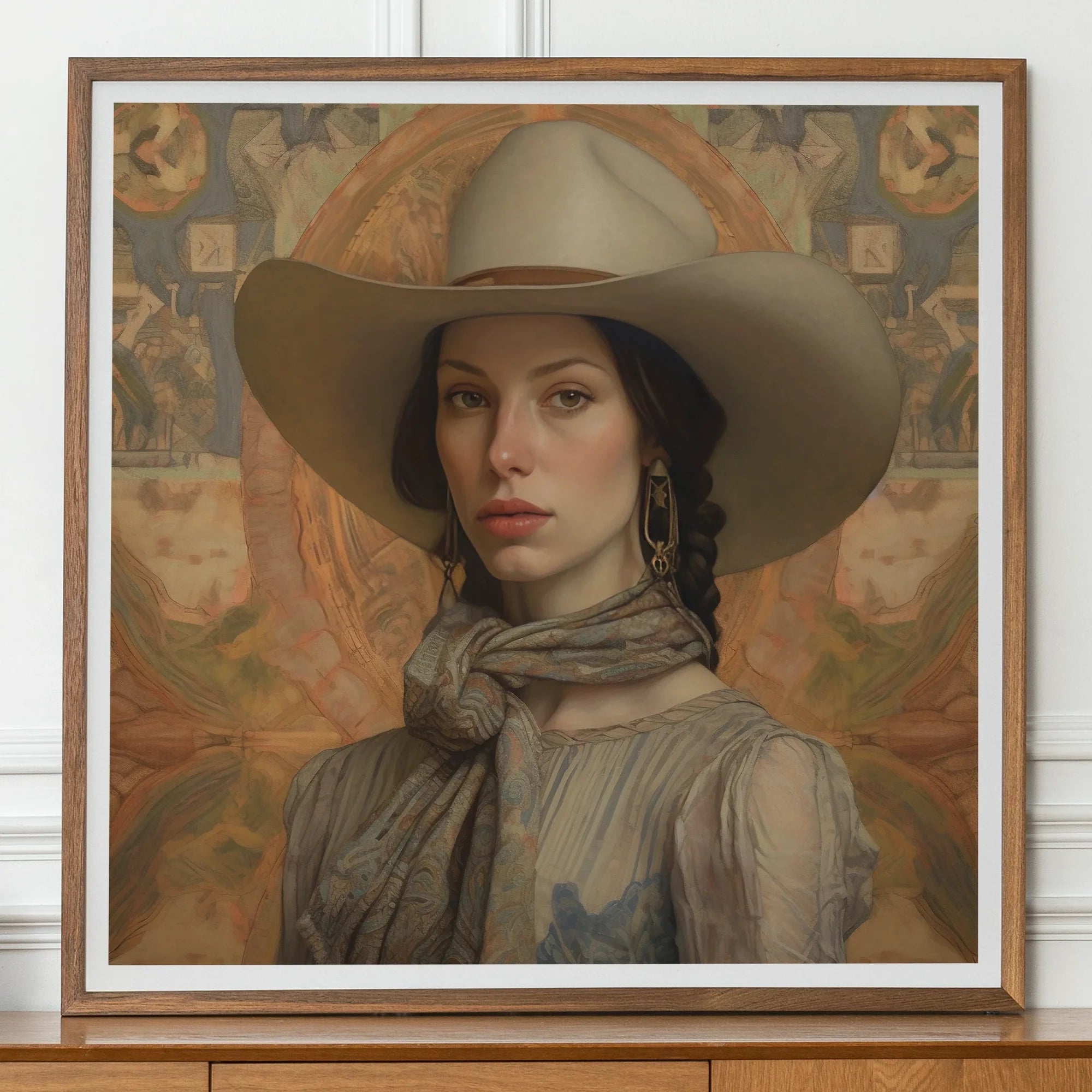 Jamie - Femme Lesbian Cowgirl Art Print Posters Prints & Visual Artwork