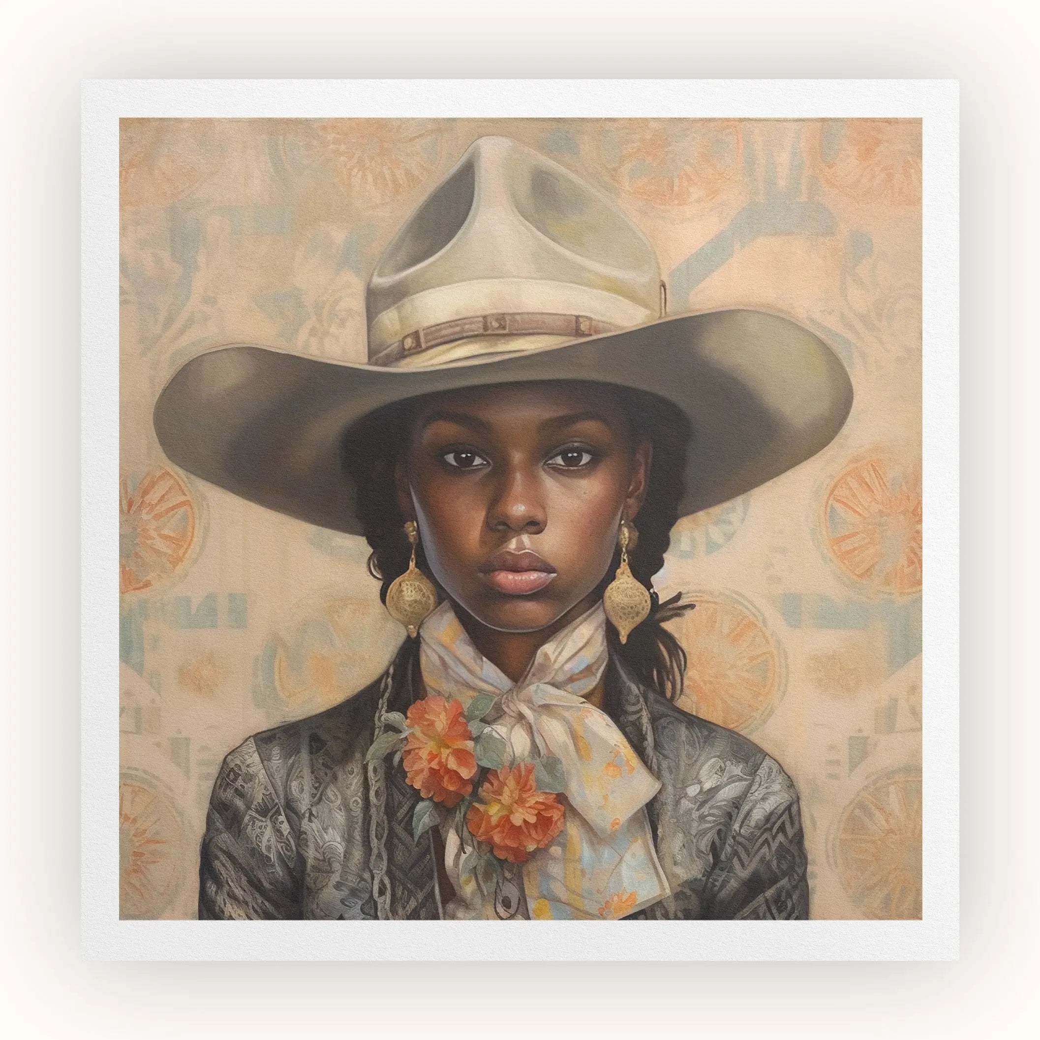 Letitia - Femme Black Lesbian Cowgirl Art Print Posters Prints & Visual Artwork