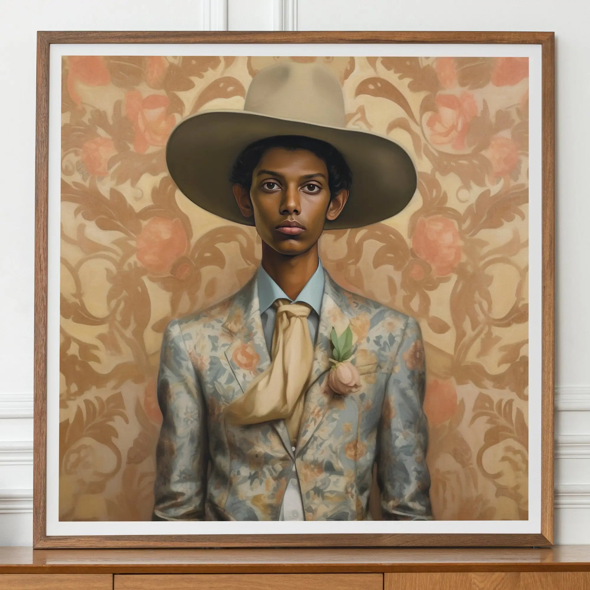 Mallaravan - Gay Transman Tamil Cowboy Art Print 30’’x30’’ Posters Prints & Visual Artwork