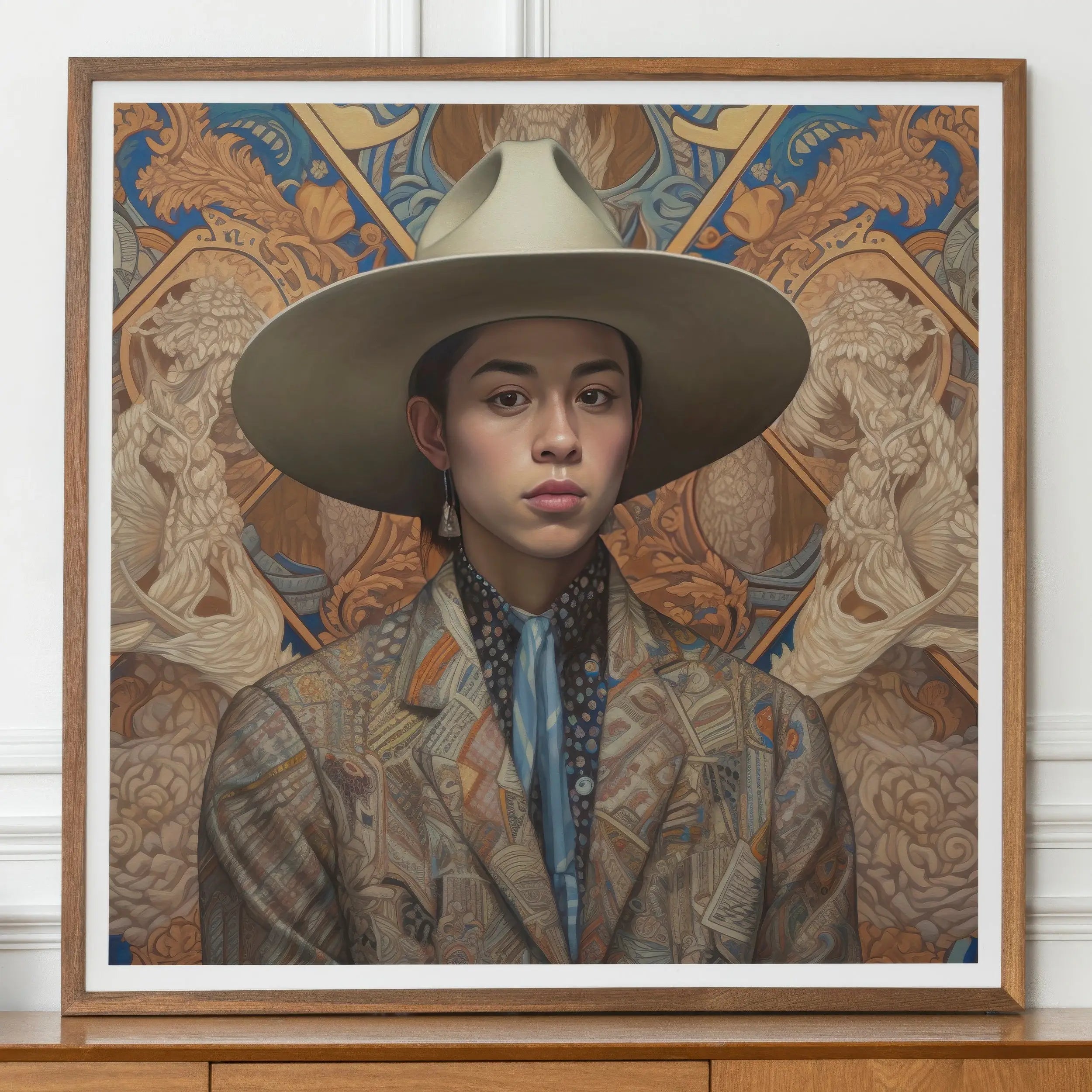 Angel - Latinx Transgender Cowboy Dandy Outlaw Art Print Posters Prints & Visual Artwork