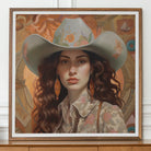 Nina - Femme Jewish Lesbian Cowgirl Art Print Posters Prints & Visual Artwork