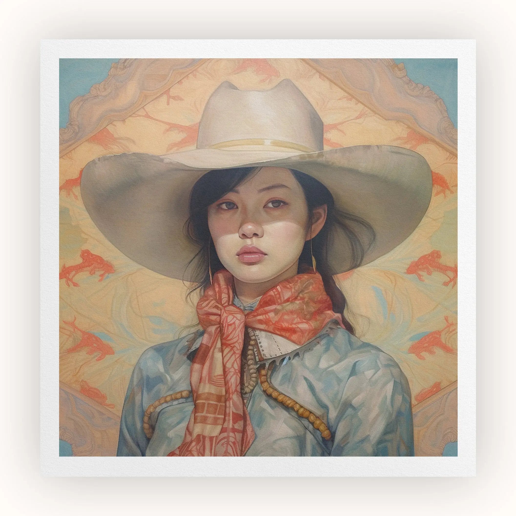 Dai Lu - Gaysian Lesbian Cowgirl Sapphic Art Print Posters Prints & Visual Artwork