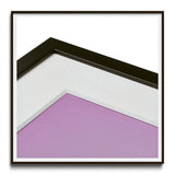 Portraits by Toby Leon, Framed Abstract Artwork Purple Triangular Shape White Background