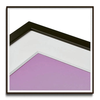 Portraits by Toby Leon, Framed Abstract Artwork Purple Triangular Shape White Background
