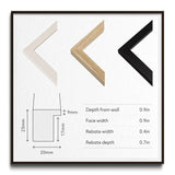 Portraits by Toby Leon, Picture Frame Corner Samples Technical Specifications Dimensions