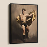 Prancer - Gay Circus Performer Framed Canvas, Framed Male Figure Painting