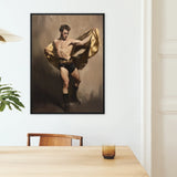Prancer - Gay Circus Performer Framed Canvas, Framed Painting Male Dancer