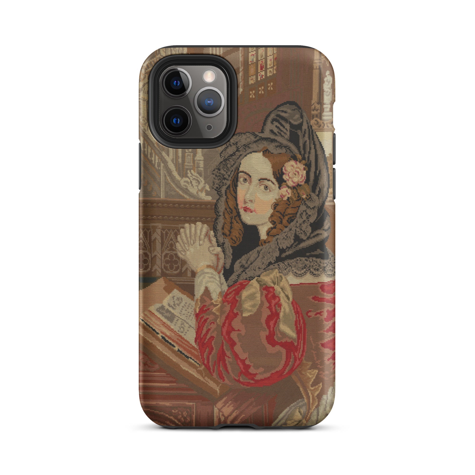 Prayer Break Gothic Revival Embroidered Iphone Case, 11 Pro / Matte, Phone Case Vintage Tapestry Design
