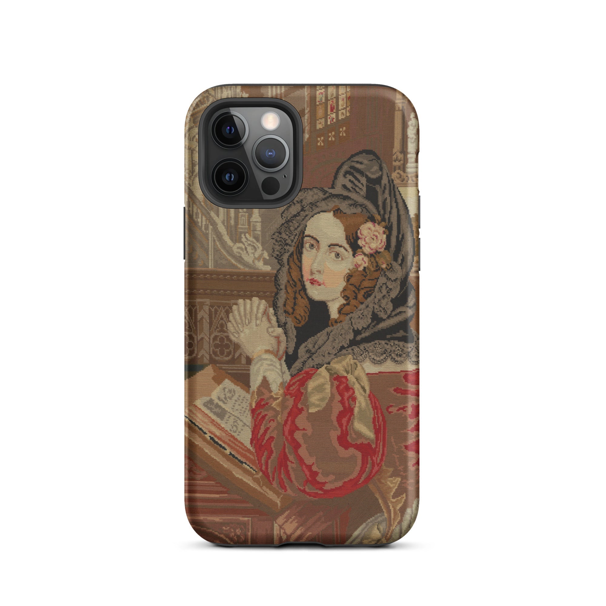 Prayer Break Gothic Revival Embroidered Iphone Case, 12 Pro / Matte, Phone Case Vintage Portrait