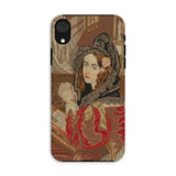 Prayer Break - Gothic Revival Embroidered Iphone Case, Xr / Matte, Phone Case Vintage Portrait