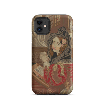 Prayer Break - Gothic Revival Embroidered Phone Case Iphone 11 / Matte Phone Case Vintage Portrait Syntax, Her Eyes Stitched, Gothic