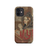 Prayer Break - Gothic Revival Embroidered Phone Case Iphone 12 / Matte Phone Case Vintage Woman Portrait Syntax, Her Eyes Stitched, Gothic