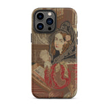 Prayer Break - Gothic Revival Embroidered Phone Case Iphone 13 Pro Max / Matte Iphone Case Vintage Woman Portrait Syntax, Her Eyes