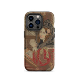 Prayer Break - Gothic Revival Embroidered Phone Case Iphone 14 Pro / Matte Phone Case Vintage Woman Portrait Syntax, Her Eyes Stitched,