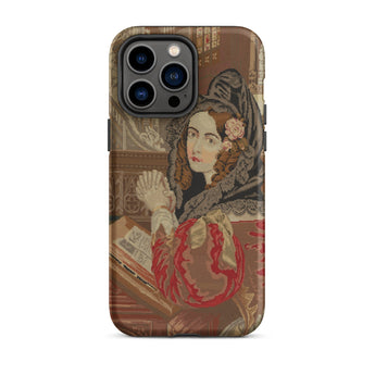 Prayer Break - Gothic Revival Embroidered Phone Case Iphone 14 Pro Max / Matte Iphone Case Tapestry Design Syntax, Her Eyes Stitched,