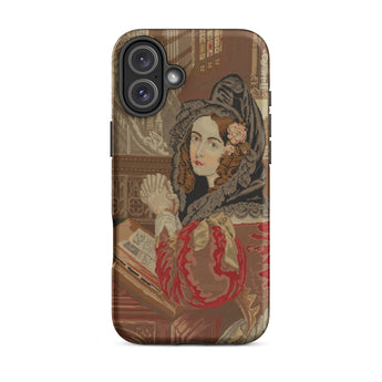 Prayer Break - Gothic Revival Embroidered Phone Case Iphone 16 Plus / Matte Phone Case Vintage Portrait Syntax, Her Eyes Stitched, Gothic