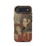 Prayer Break - Gothic Revival Embroidered Phone Case Iphone 17 Air / Matte Vintage-style Phone Case Floral Lace Design Woman Red Syntax,