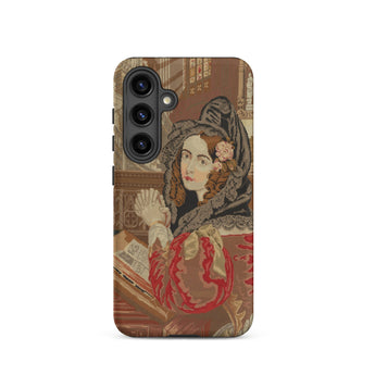 Prayer Break - Gothic Revival Embroidered Phone Case Samsung Galaxy S24 / Matte Vintage-style Phone Case Detailed Tapestry Design Woman