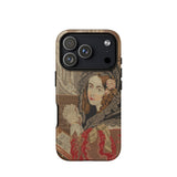 Prayer Break - Gothic Revival Embroidered Phone Case Iphone 17 Pro / Matte Iphone 12 Pro Max Case Vintage Portrait Design Syntax, Her Eyes