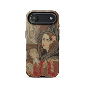 Prayer Break - Gothic Revival Embroidered Phone Case Iphone 17 Air / Matte Vintage-style Phone Case Floral Lace Design Woman Red Syntax,