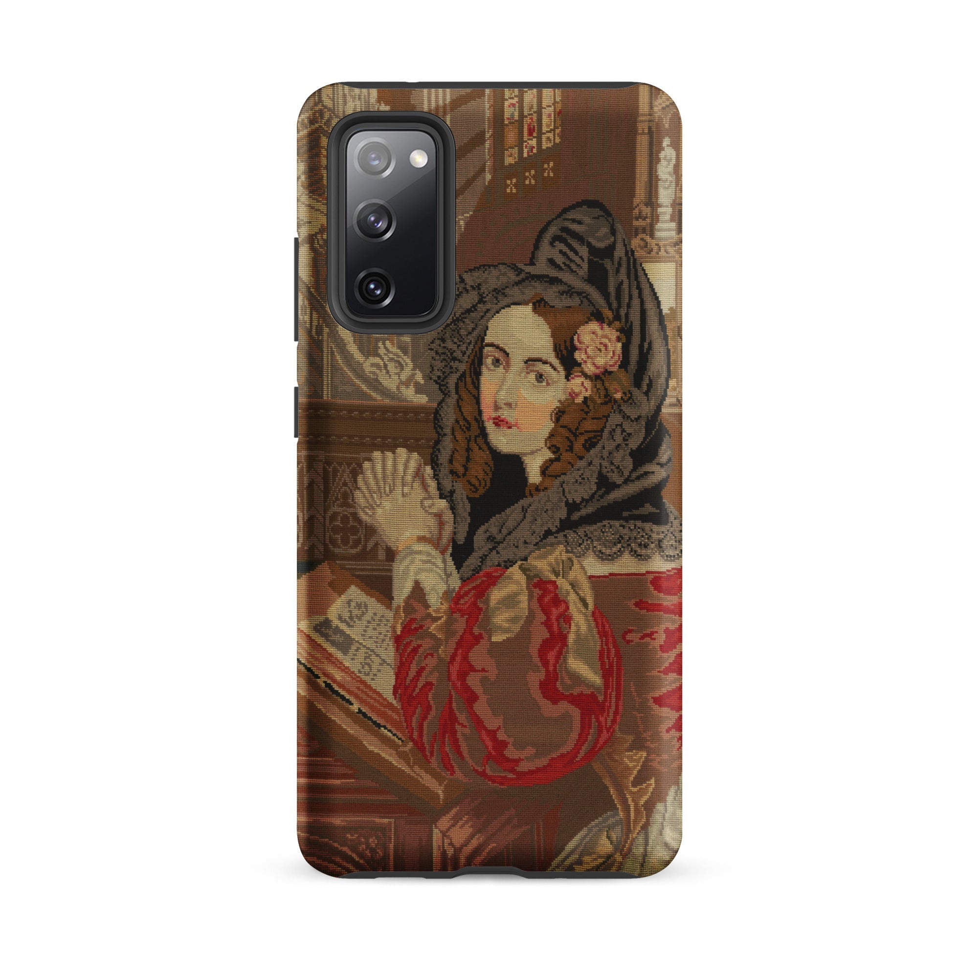 Prayer Break Gothic Revival Embroidered Samsung Case, Galaxy S20 Fe / Matte, Samsung Galaxy S20 Fe Phone Case Classical Portrait