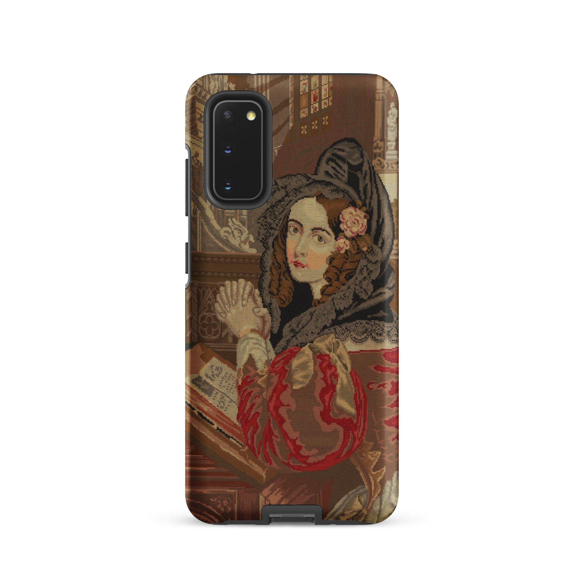 Prayer Break Gothic Revival Embroidered Samsung Case, Galaxy S20 / Matte, Smartphone Decorative Case Illustration Woman