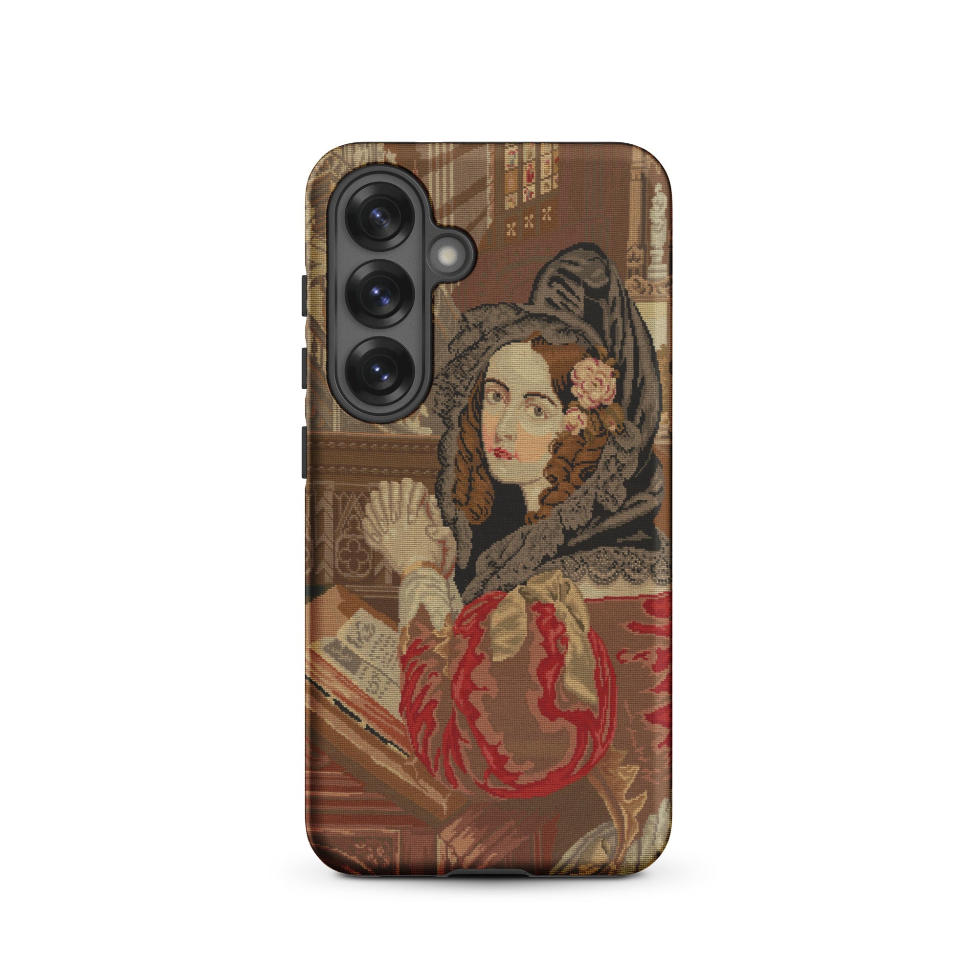 Prayer Break Gothic Revival Embroidered Samsung Case, Galaxy S25 / Matte, Phone Case Classic Art Print Woman