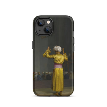 Prayer in the Mosque - Jean-leon Gerome Phone Case Iphone 13 / Matte Black Phone Case Classical Painting Figure Golden Attire Cairo Mosque