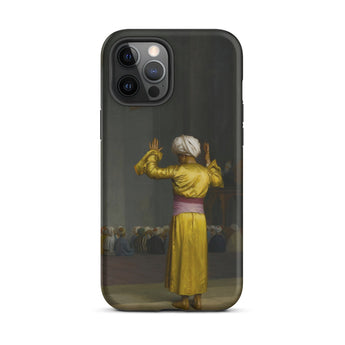 Prayer in the Mosque - Jean-leon Gerome Phone Case Iphone 12 Pro Max / Matte Black Phone Case Classical Painting Figure Golden Robes Cairo
