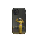 Prayer in the Mosque - Jean-leon Gerome Phone Case Iphone 12 Mini / Matte Black Iphone Case Classical Painting Man Golden Robe Cairo Mosque