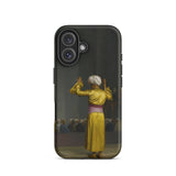 Prayer in the Mosque - Jean-leon Gerome Phone Case Iphone 16 / Matte Black Phone Case Classical Painting Man Golden Robe Cairo Mosque