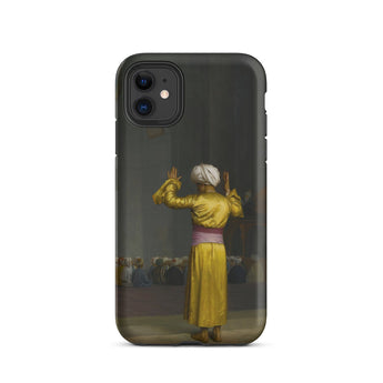 Prayer in the Mosque - Jean-leon Gerome Phone Case Iphone 11 / Matte Black Phone Case Classical Painting Man Golden Robe Cairo Mosque