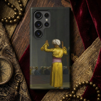 Prayer in the Mosque - Jean-leon Gerome Phone Case Black Phone Case Detailed Painting Man Yellow Robe Cairo Mosque Architecture, Personal