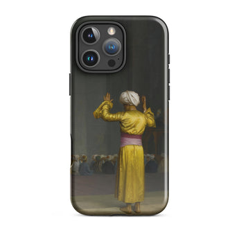 Prayer in the Mosque - Jean-leon Gerome Phone Case Iphone 16 Pro Max / Gloss Black Phone Case Printed Man Yellow Robe White Cairo Mosque