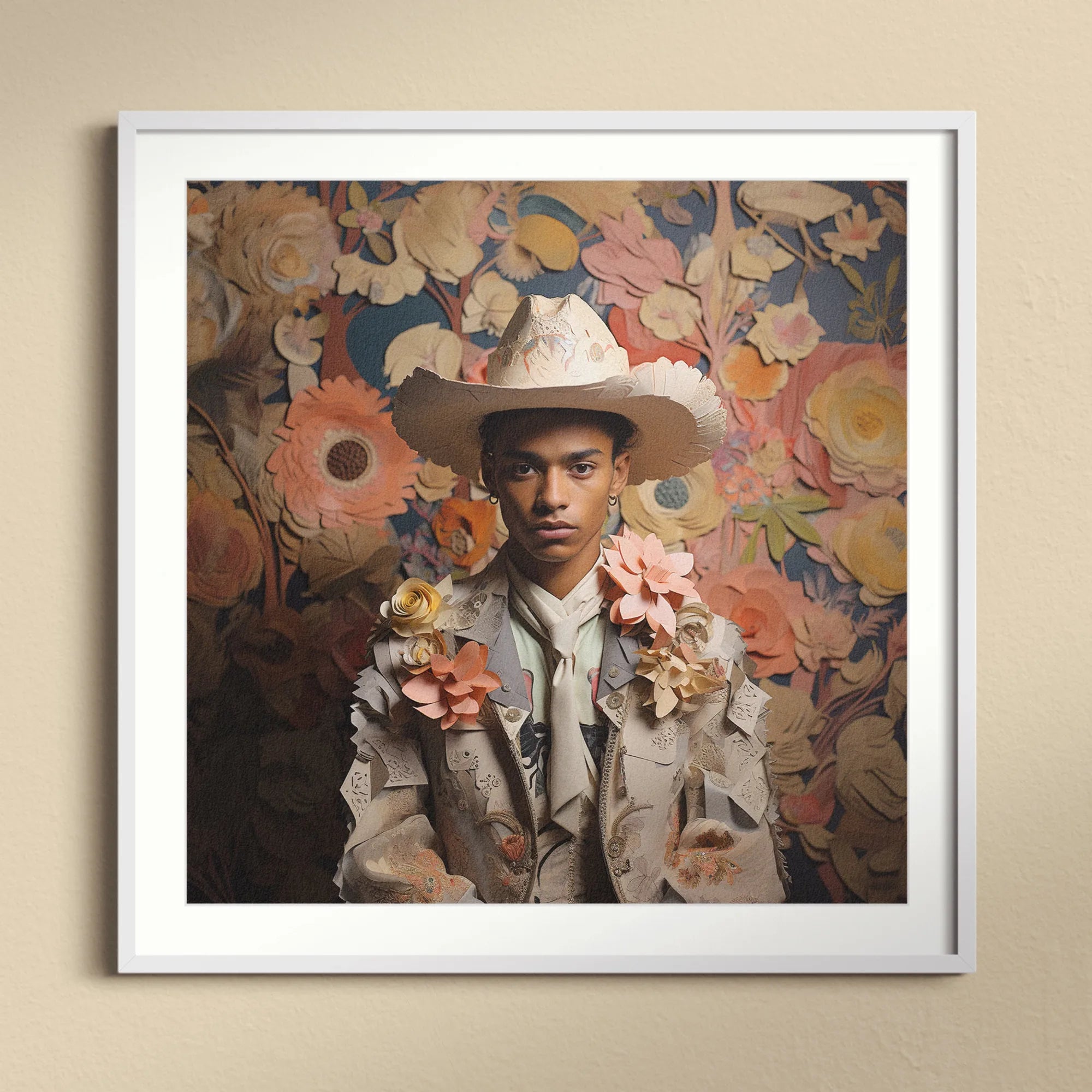 Presley - Gay Black Cowboy Art - Afroamerican Queerart Twunk - 20’x20’ - Posters Prints & Visual Artwork - Aesthetic Art
