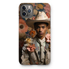 Presley - Gay Black Twunk Cowboy Art Iphone Case, 11 Pro Max / Matte, Floral Cowboy Phone Case