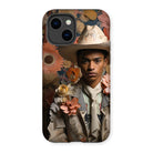 Presley - Gay Black Twunk Cowboy Art Iphone Case, Floral Cowboy Phone Case