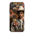 Presley - Gay Black Twunk Cowboy Art Iphone Case, Xs / Matte, Phone Case Floral Cowboy Design