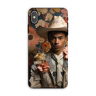 Presley - Gay Black Twunk Cowboy Art Iphone Case, Xs Max / Matte, Floral Cowboy Phone Case