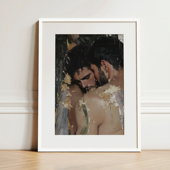 Pressed - Erotic Gay Couple Art Print / Canvas, Erotic Gay Couple, Couple Art Print, Gay Couple Art