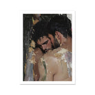 Pressed Erotic Gay Couple Art Print, Impressionistic Painting Two Men