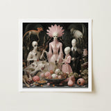 Pretty in Pink - Lowbrow Queer Horror Art Print / Canvas Framed Surreal Scene Pale Elegant Figures Grand High Ghoul’s Nuptial Feast, Prints