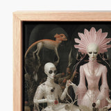 Framed Artwork Surreal Pale-skinned Alien Figures Ornate Attire Grand High Ghoul’s Nuptial Feast