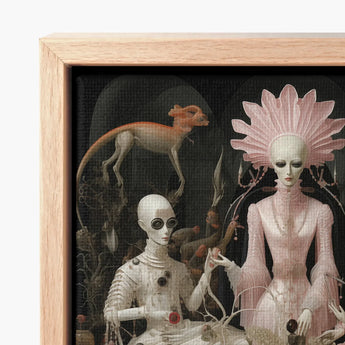 Framed Artwork Surreal Pale-skinned Alien Figures Ornate Attire Grand High Ghoul’s Nuptial Feast