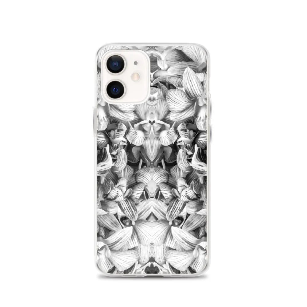 Pretty In Pink Floral Iphone Case - Black And White - Iphone 12 - Mobile Phone Cases - Aesthetic Art