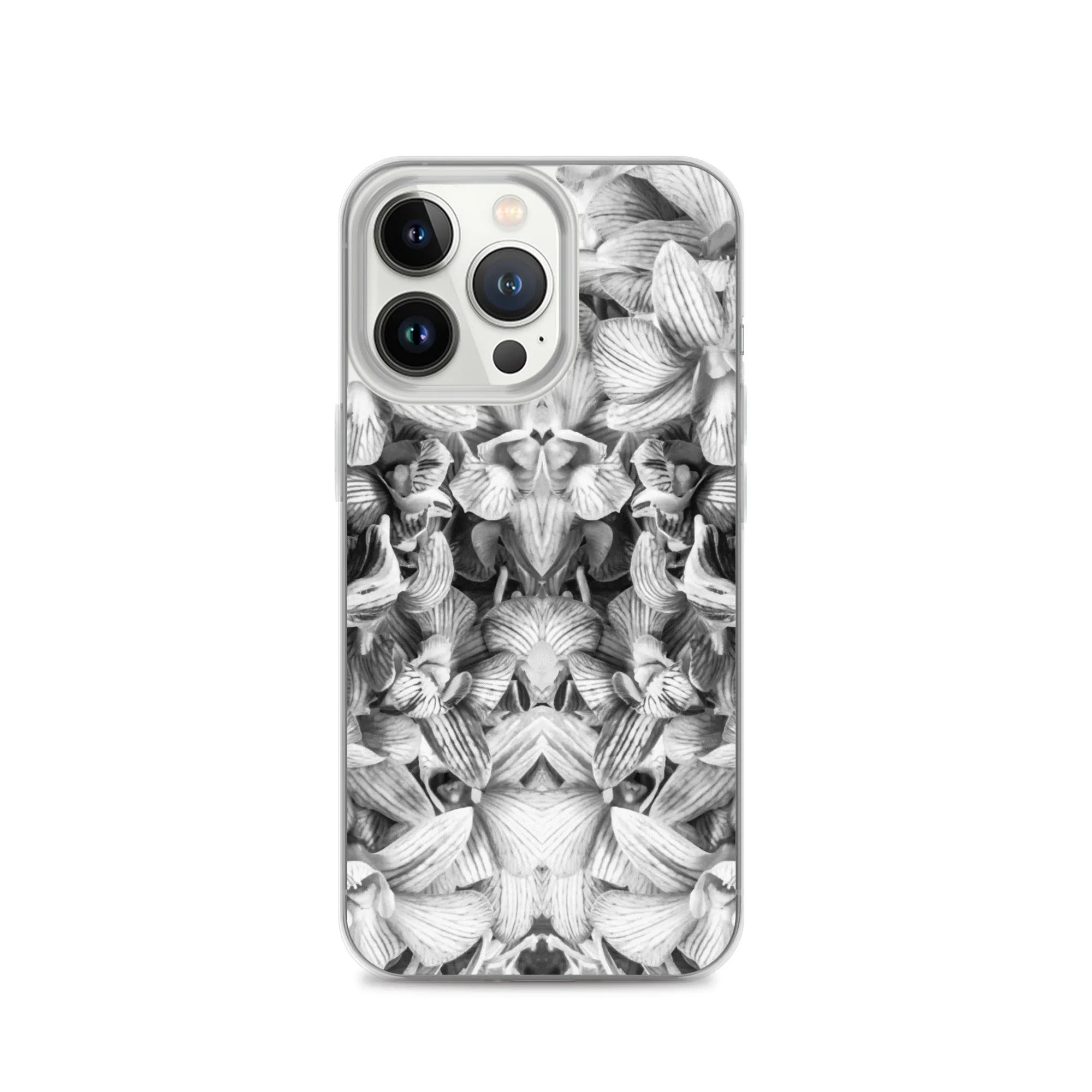 Pretty In Pink Floral Iphone Case - Black And White - Iphone 13 Pro - Mobile Phone Cases - Aesthetic Art